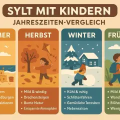Sylt mit Kindern: Sommer am Strand, Herbst mit Drachen, Winter im Schnee und Frühling bei Wanderungen. Jede Jahreszeit hat ihren Reiz!