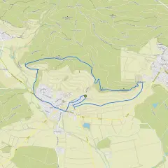 Karte zeigt Wanderwege rund um Ludwigsburg, darunter die "Ludwigsburg Traumpfade" mit blauer Markierung.