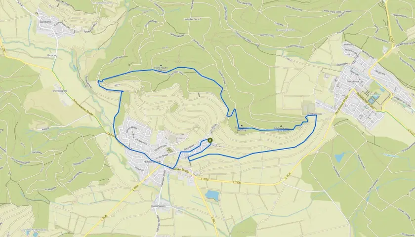 Karte zeigt Wanderwege rund um Ludwigsburg, darunter die "Ludwigsburg Traumpfade" mit blauer Markierung.