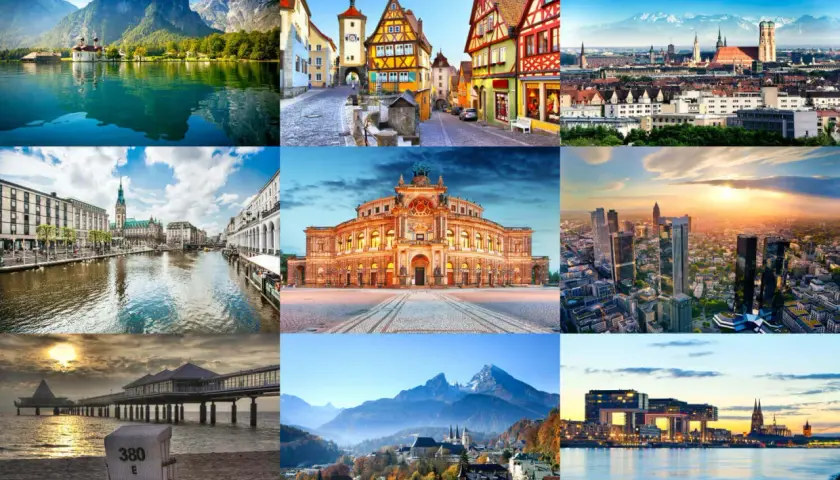Vielfältige Reiseziele Deutschland: Berge, Städte, Küste. Entdecke die Schönheit Deutschlands!