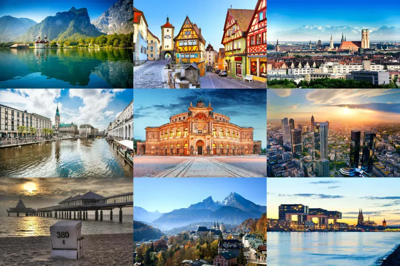 Vielfältige Reiseziele Deutschland: Berge, Städte, Küste. Entdecke die Schönheit Deutschlands!